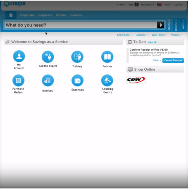 Coupa Procurement Dashboard