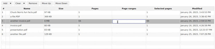 Managing page order on PDF Sam