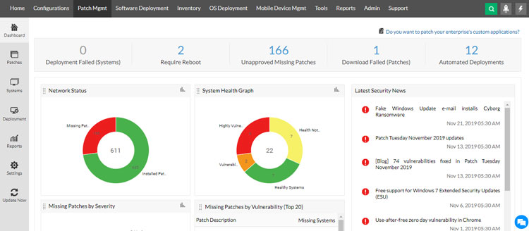 Endpoint Central Patch Management