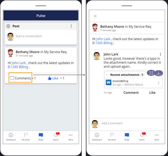 Pega Pulse User Interface on Mobile Devices