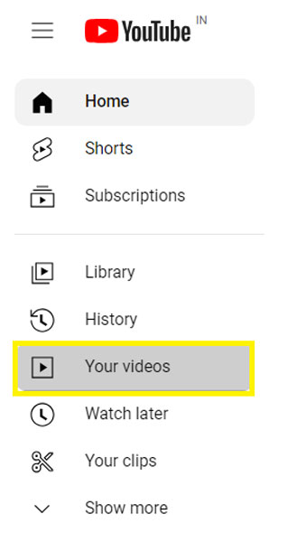 Your Videos in YouTube