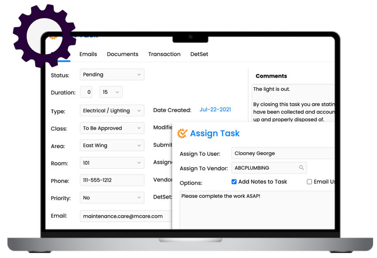 Maintenance Care Task Filtering