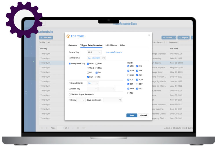 Maintenance Care Task Scheduling