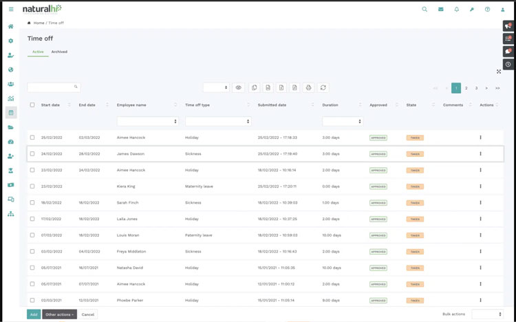 NaturalHR Leave Management