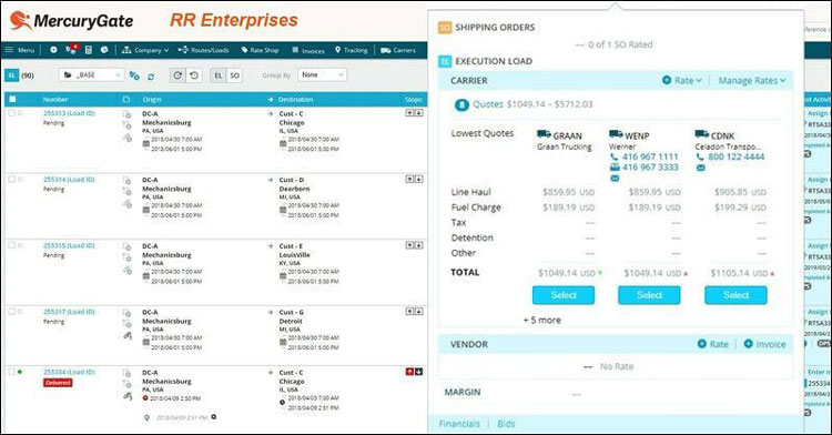 Order Management in MercuryGate