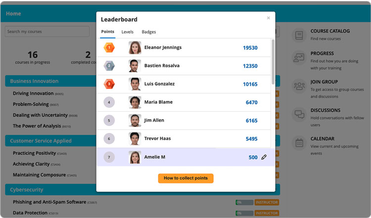 TalentLMS Gamification Leaderboard