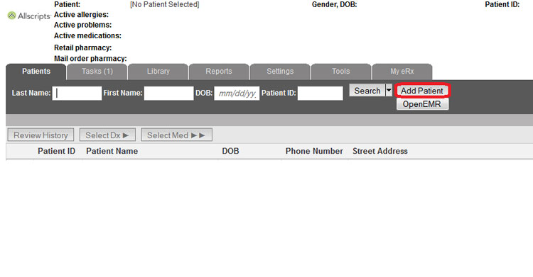 openEMR ePrescribing Module