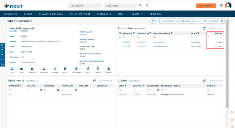 RXNT Patient Dashboard