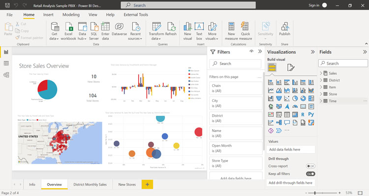 Power BI Desktop User Interface