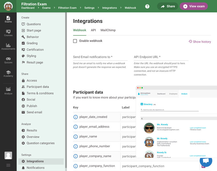 EasyLMS Webhooks Integration